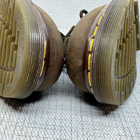 VTG DR MARTENS England AirWair Brown Leather Oxfords 4-Eye Lace-Up Shoes Kids 13 - Picture 9 of 11